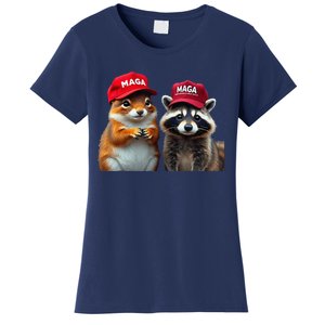 Social Media Star Peanut The Squirrel Fred The Raccoon Women's T-Shirt