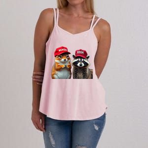 Social Media Star Peanut The Squirrel Fred The Raccoon Women's Strappy Tank