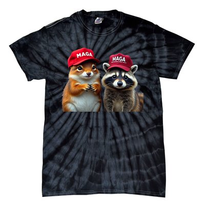 Social Media Star Peanut The Squirrel & Fred The Raccoon Tie-Dye T-Shirt