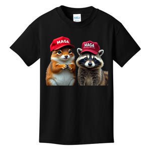 Social Media Star Peanut The Squirrel & Fred The Raccoon Kids T-Shirt