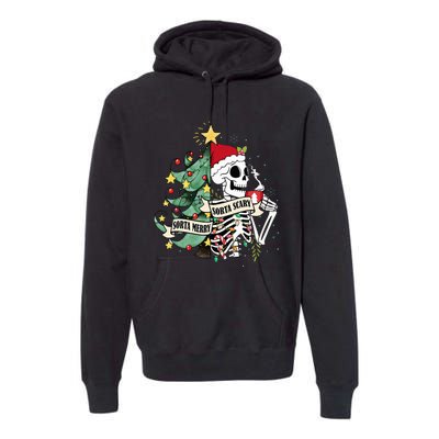 Sorta Merry Sorta Scary Skeleton Hot Cocoa Christmas Pajamas Premium Hoodie