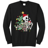 Sorta Merry Sorta Scary Skeleton Hot Cocoa Christmas Pajamas Tall Sweatshirt