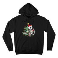 Sorta Merry Sorta Scary Skeleton Hot Cocoa Christmas Pajamas Tall Hoodie