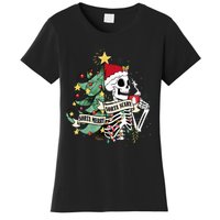 Sorta Merry Sorta Scary Skeleton Hot Cocoa Christmas Pajamas Women's T-Shirt