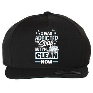 Soap Making Soap Maker I Was Addicted To Soap Pun Gift Wool Snapback Cap