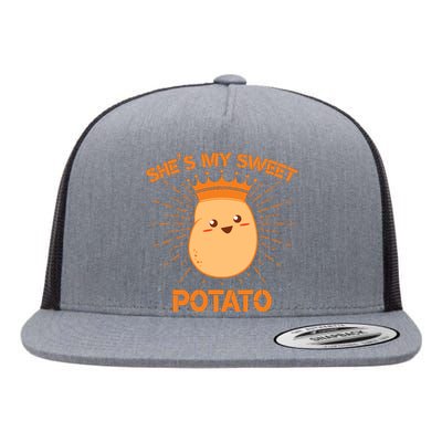 SheS My Sweet Potato Couple Goals T Thanksgiving Gift Flat Bill Trucker Hat