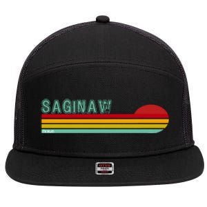 Saginaw Michigan 7 Panel Mesh Trucker Snapback Hat