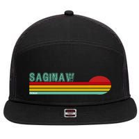 Saginaw Michigan 7 Panel Mesh Trucker Snapback Hat