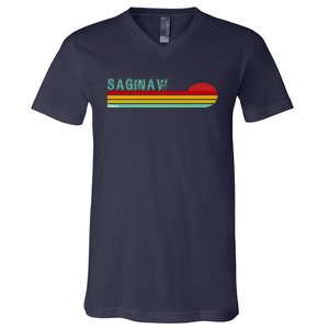 Saginaw Michigan V-Neck T-Shirt