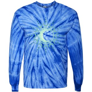 Sun Moon Stars Dala Yoga Spirituality Magic Wicca Sky Cool Gift Tie-Dye Long Sleeve Shirt