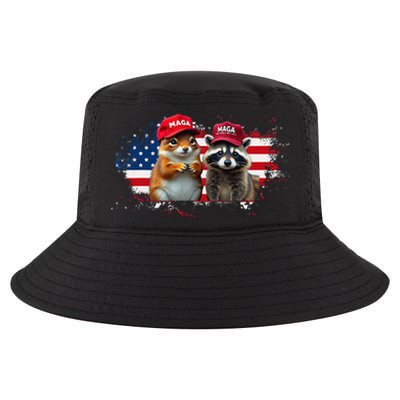 Social Media Star Peanut The Squirrel & Fred The Raccoon Cool Comfort Performance Bucket Hat