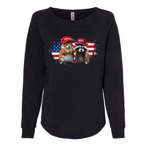 Social Media Star Peanut The Squirrel & Fred The Raccoon Womens California Wash Sweatshirt