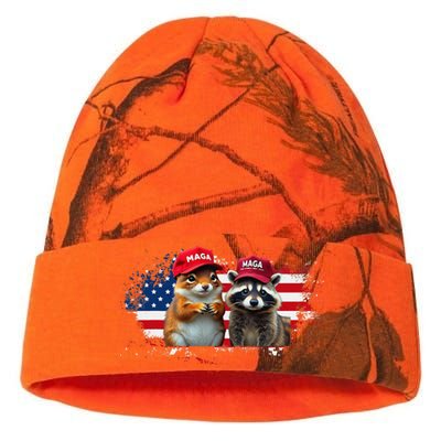 Social Media Star Peanut The Squirrel & Fred The Raccoon Kati Licensed 12" Camo Beanie