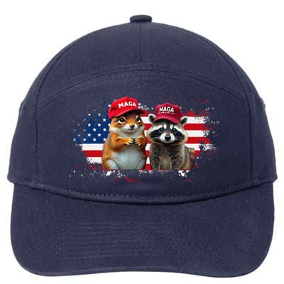 Social Media Star Peanut The Squirrel & Fred The Raccoon 7-Panel Snapback Hat