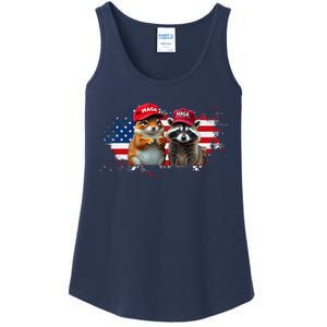 Social Media Star Peanut The Squirrel & Fred The Raccoon Ladies Essential Tank