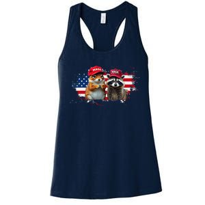 Social Media Star Peanut The Squirrel & Fred The Raccoon Women's Racerback Tank