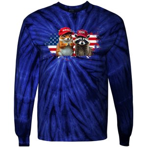 Social Media Star Peanut The Squirrel & Fred The Raccoon Tie-Dye Long Sleeve Shirt