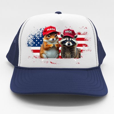 Social Media Star Peanut The Squirrel & Fred The Raccoon Trucker Hat