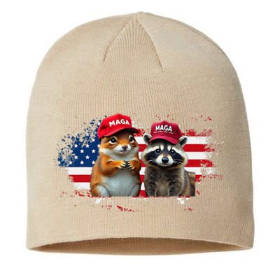 Social Media Star Peanut The Squirrel & Fred The Raccoon Sustainable Beanie