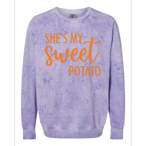 She's My Sweet Potato I Yam Valentine's Thanksgiving Couple Love Colorblast Crewneck Sweatshirt