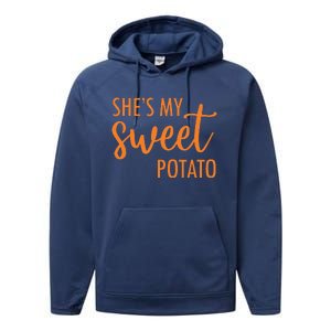 She's My Sweet Potato I Yam Valentine's Thanksgiving Couple Love Performance Fleece Hoodie