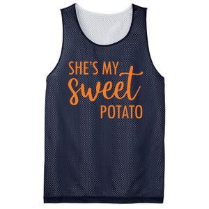 She's My Sweet Potato I Yam Valentine's Thanksgiving Couple Love Mesh Reversible Basketball Jersey Tank