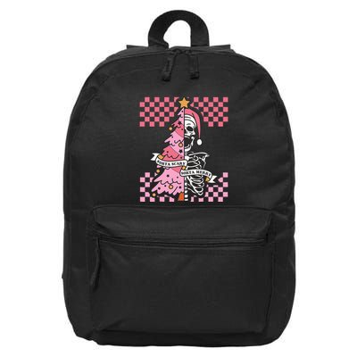 Sorta Merry Sorta Scary Spooky Christmas Goth Skull Xmas  16 in Basic Backpack