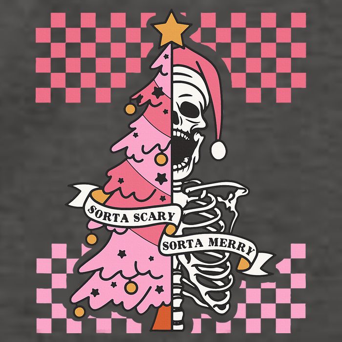 Sorta Merry Sorta Scary Spooky Christmas Goth Skull Xmas  Vector Backpack