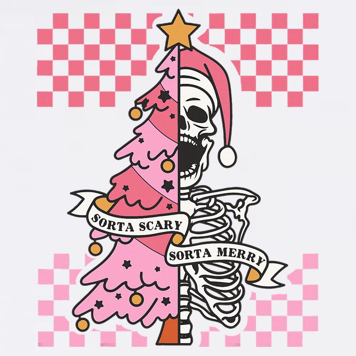 Sorta Merry Sorta Scary Spooky Christmas Goth Skull Xmas  Magnet