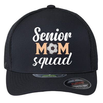 Senior Mom Squad Football Graphic Flexfit Unipanel Trucker Cap