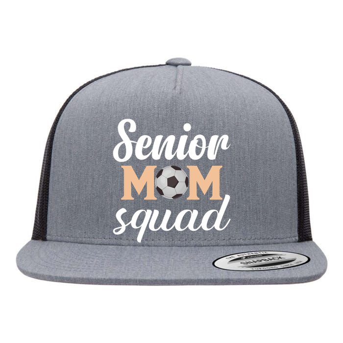 Senior Mom Squad Football Graphic Flat Bill Trucker Hat