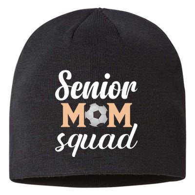 Senior Mom Squad Football Graphic Sustainable Beanie