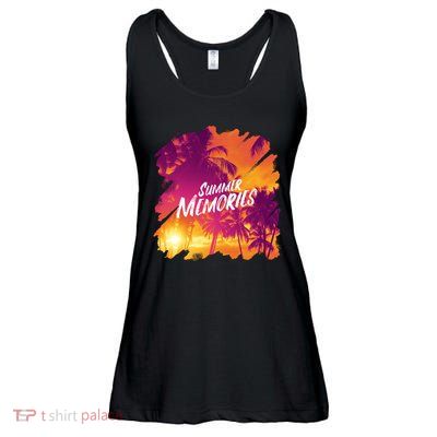 Summer Memories Sunset Beach Ladies Essential Flowy Tank