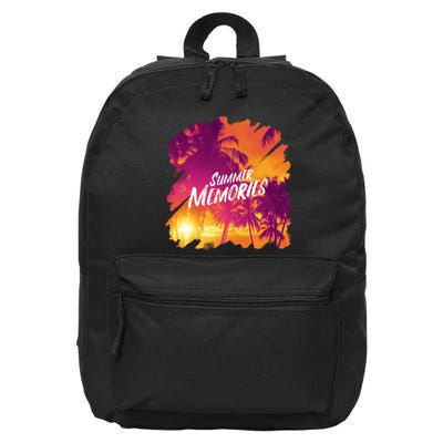 Summer Memories Sunset Beach 16 in Basic Backpack