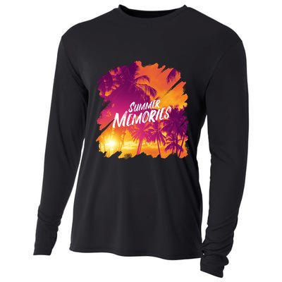 Summer Memories Sunset Beach Cooling Performance Long Sleeve Crew