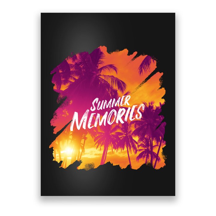 Summer Memories Sunset Beach Poster