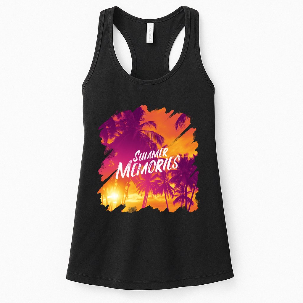 Summer Memories Sunset Beach Womens Tank Top