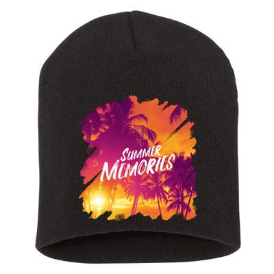 Summer Memories Sunset Beach Short Acrylic Beanie