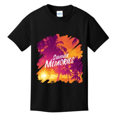 Summer Memories Sunset Beach Kids T-Shirt