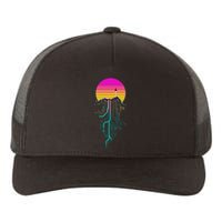 Synth Mountain Sunrise Yupoong Adult 5-Panel Trucker Hat