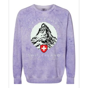 Switzerland Matterhorn Colorblast Crewneck Sweatshirt