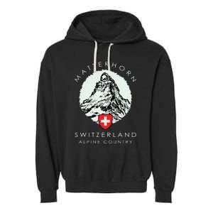 Switzerland Matterhorn Garment-Dyed Fleece Hoodie