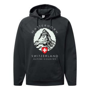 Switzerland Matterhorn Performance Fleece Hoodie