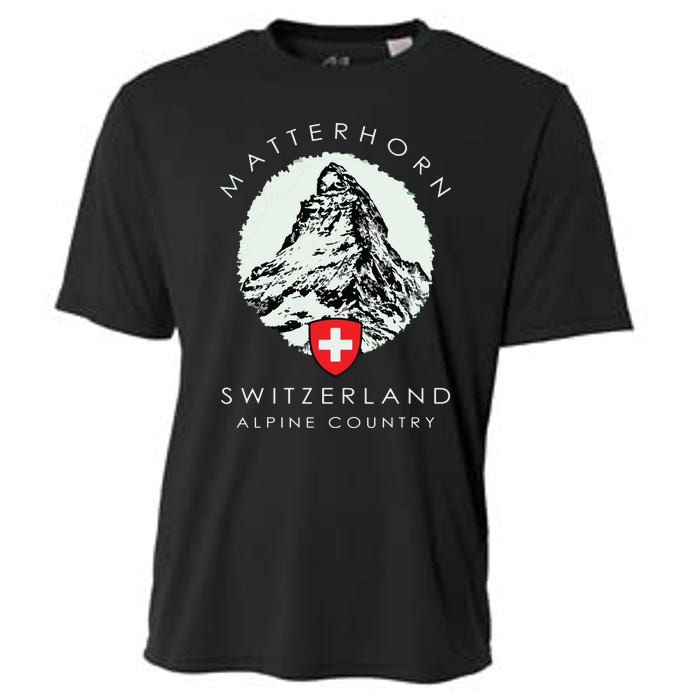 Switzerland Matterhorn Cooling Performance Crew T-Shirt