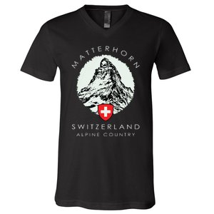 Switzerland Matterhorn V-Neck T-Shirt