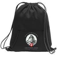 Switzerland Matterhorn Sweatshirt Cinch Pack Bag