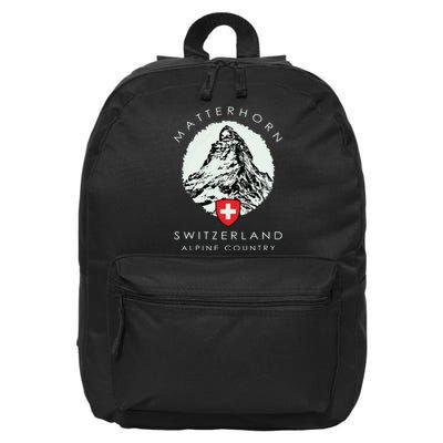 Switzerland Matterhorn 16 in Basic Backpack