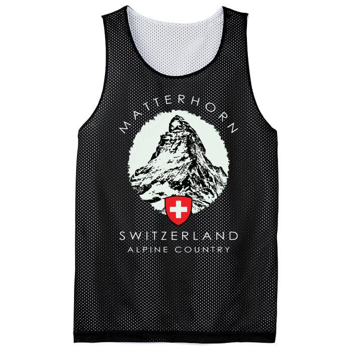 Switzerland Matterhorn Mesh Reversible Basketball Jersey Tank