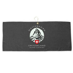 Switzerland Matterhorn Large Microfiber Waffle Golf Towel