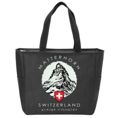 Switzerland Matterhorn Zip Tote Bag